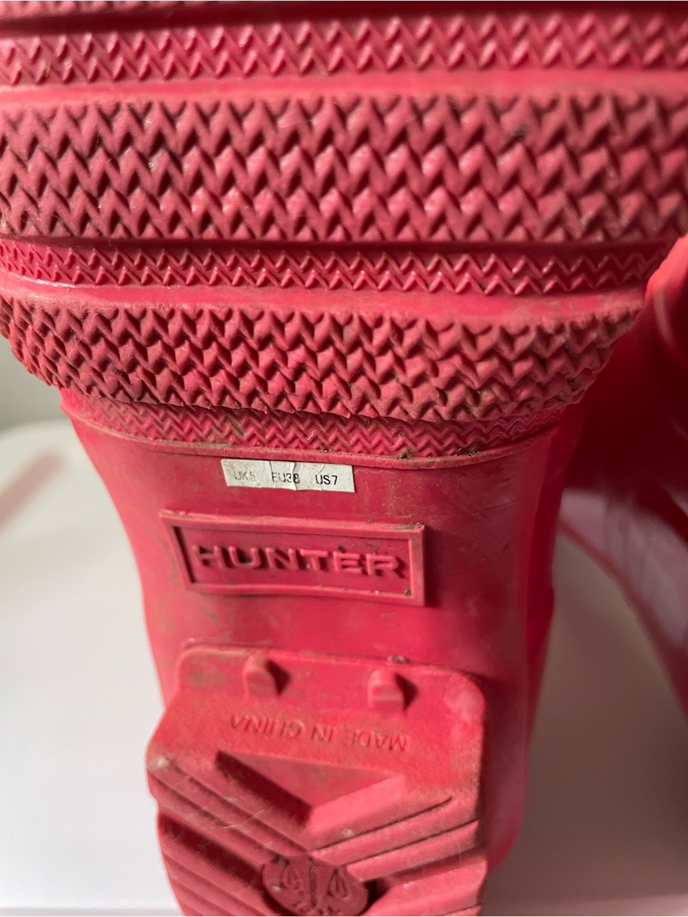 Hunter Original Gloss Women's Tall Rain Boots - Lipgloss Pink - Picture 16 of 16